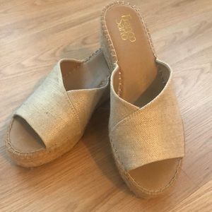Franco Sarto wedge slip on sandal